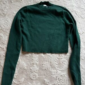 Alter’d State Green Women's Cropped Sweater